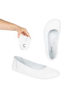 BAREFOOT Damskie CZÓŁENKA minimalistyczne wsuwane ażurowe 1771POL białe - id: 10992n - marki Olivier - 184169608 BAREFOOT Damskie CZÓŁENKA minimalistyczne wsuwane ażurowe 1771POL białe ze sklepu butyolivier w kategorii Półbuty damskie - zdjęcie 184169608