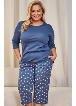 Doctor Nap piżama damska plus size PB.7264.DEEP_BLUE, Kolor niebieski-wzór, Rozmiar L, Doctor Nap ze sklepu Primodo w kategorii Piżamy damskie - zdjęcie 184169937