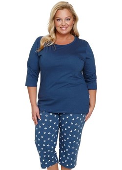 Doctor Nap piżama damska plus size PB.7264.DEEP_BLUE, Kolor niebieski-wzór, Rozmiar L, Doctor Nap ze sklepu Primodo w kategorii Piżamy damskie - zdjęcie 184169938