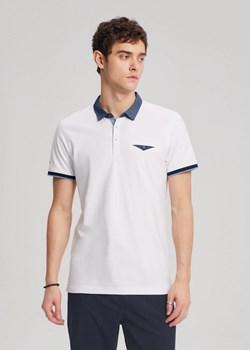 Koszulka polo z tkaninowym kołnierzem we wzór ze sklepu Diverse w kategorii T-shirty męskie - zdjęcie 184170646