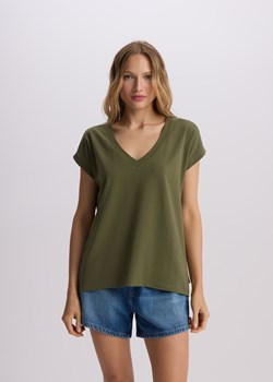 Bawełniany T-shirt damski z domieszką elastanu ze sklepu Diverse w kategorii Bluzki damskie - zdjęcie 184176898
