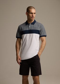 Dopasowana koszulka polo męska z kontrastowym panelem ze sklepu Diverse w kategorii T-shirty męskie - zdjęcie 184178938