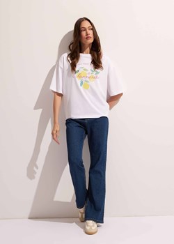 Damski bawełniany luźny T-shirt z nadrukiem ze sklepu Diverse w kategorii Bluzki damskie - zdjęcie 184180186