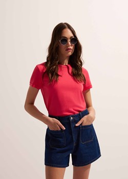 Dopasowany T-shirt damski z dzianiny bawełnianej ze sklepu Diverse w kategorii Bluzki damskie - zdjęcie 184180246