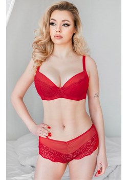 Koronkowe figi damskie czerwone Peonia, Kolor czerwony, Rozmiar M, Barbara Lingerie ze sklepu Intymna w kategorii Majtki damskie - zdjęcie 184181528
