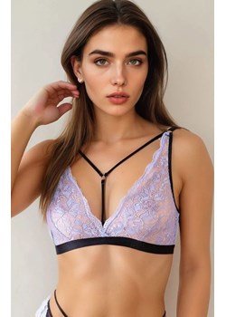 Koronkowe figi damskie fioletowo-czarne Gloria, Kolor fioletowo-czarny, Rozmiar S, Barbara Lingerie ze sklepu Intymna w kategorii Majtki damskie - zdjęcie 184181557
