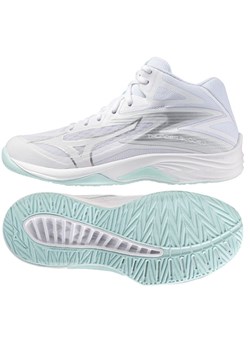 Buty do siatkówki Mizuno Thunder Blade Z Mid W V1GC237540 białe - id: 227975 - marki Mizuno - 184181958 Buty do siatkówki Mizuno Thunder Blade Z Mid W V1GC237540 białe ze sklepu ButyModne.pl w kategorii Buty sportowe damskie - zdjęcie 184181958
