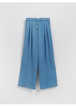 Reserved - Jeansy wide leg z lyocellu - niebieski ze sklepu Reserved w kategorii Jeansy damskie - zdjęcie 184182687