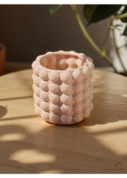 Sinsay - Doniczka ceramiczna o strukturze bąbelkowej - kremowy ze sklepu Sinsay w kategorii Doniczki i osłonki - zdjęcie 184184036