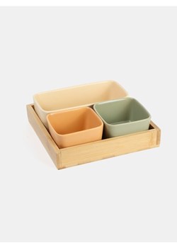 Sinsay - Taca do serwowania z ceramicznymi miseczkami - wielobarwny ze sklepu Sinsay w kategorii Tace - zdjęcie 184184066