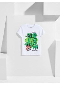Sinsay - Koszulka Minecraft - biały ze sklepu Sinsay w kategorii T-shirty chłopięce - zdjęcie 184184067