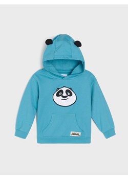 Sinsay - Bluza z kapturem z uszkami 3d Kung fu Panda - niebieski ze sklepu Sinsay w kategorii Bluzy chłopięce - zdjęcie 184184107