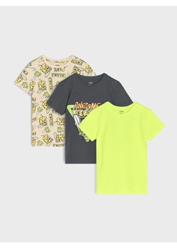 Sinsay - Koszulki z wesołym motywem gamingowym 3 pack - kremowy ze sklepu Sinsay w kategorii T-shirty chłopięce - zdjęcie 184184189