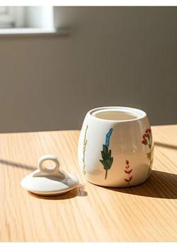 Sinsay - Ceramiczny pojemnik do przechowywania z motywem kwiatów - wielobarwny ze sklepu Sinsay w kategorii Dom - zdjęcie 184184198