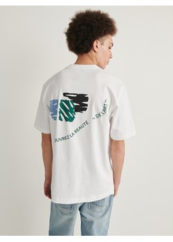 Reserved - T-shirt relaxed fit - biały ze sklepu Reserved w kategorii T-shirty męskie - zdjęcie 184185006