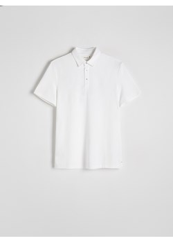 Reserved - Koszulka polo regular - biały ze sklepu Reserved w kategorii T-shirty męskie - zdjęcie 184185049