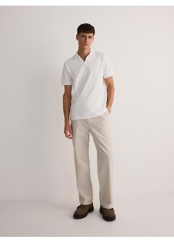 Reserved - Koszulka polo regular fit - biały ze sklepu Reserved w kategorii T-shirty męskie - zdjęcie 184185179
