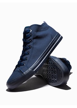Buty męskie trampki T389 - granatowe ze sklepu ombre w kategorii Trampki męskie - zdjęcie 184186119