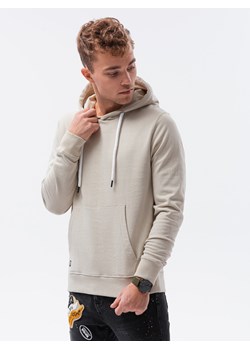 Bluza męska z kapturem - szara  V-5 B1147 ze sklepu ombre w kategorii Bluzy męskie - zdjęcie 184186156