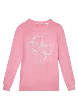 Guess Sweter J5YR01 Z3FP0 Różowy Regular Fit ze sklepu MODIVO w kategorii Swetry dziewczęce - zdjęcie 184187409
