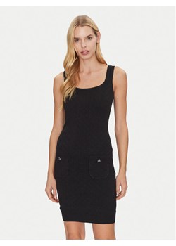 Guess Sukienka dzianinowa W5RK17 Z2YJ2 Czarny Slim Fit ze sklepu MODIVO w kategorii Sukienki - zdjęcie 184187436