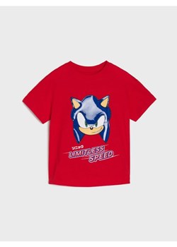 Sinsay - Koszulka z aplikacją Sonic the Hedgehog: Modern - czerwony ze sklepu Sinsay w kategorii T-shirty chłopięce - zdjęcie 184190945