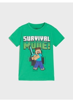 Sinsay - Koszulka z nadrukiem Minecraft - zielony ze sklepu Sinsay w kategorii T-shirty chłopięce - zdjęcie 184190958