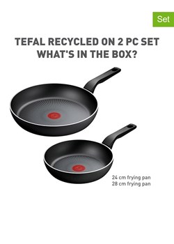 Tefal Patelnie (2 szt.) &quot;Recycled on&quot; w kolorze czarnym ze sklepu Limango Polska w kategorii Garnki - zdjęcie 184192529
