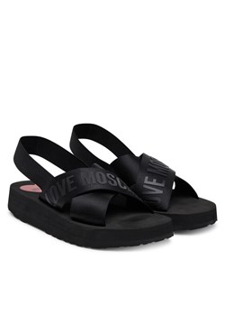 LOVE MOSCHINO Sandały JA16214G0MIX4000 Czarny ze sklepu MODIVO w kategorii Sandały damskie - zdjęcie 184193225
