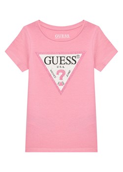Guess T-Shirt J2YI51 K6YW1 Różowy Regular Fit ze sklepu MODIVO w kategorii Bluzki dziewczęce - zdjęcie 184193238