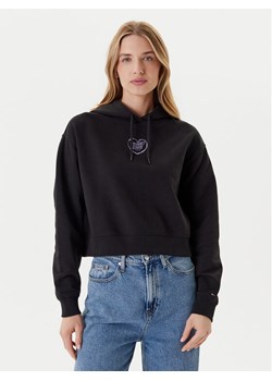 Tommy Jeans Bluza Heart DW0DW21408 Czarny Relaxed Fit ze sklepu MODIVO w kategorii Bluzy damskie - zdjęcie 184193296