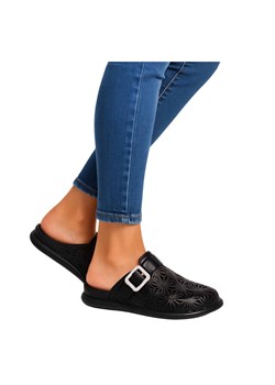 Klapki damskie Ażurowe buty na plażę Czarne /H2 17854 G008/ ze sklepu Pantofelek24.pl w kategorii Klapki damskie - zdjęcie 184194316