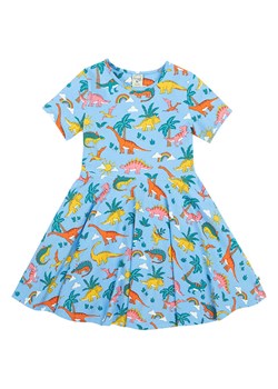 Frugi Sukienka &quot;Sunshine Skater&quot; w kolorze błękitno-pomarańczowym ze sklepu Limango Polska w kategorii Sukienki dziewczęce - zdjęcie 184194488