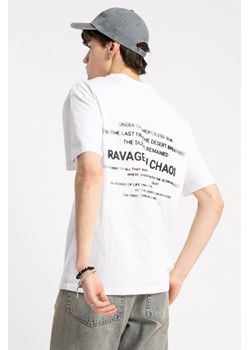 Biały t-shirt z nadrukiem z tyłu, kolor - biały, rozmiar - 170 ze sklepu REPORTER w kategorii T-shirty chłopięce - zdjęcie 184194785
