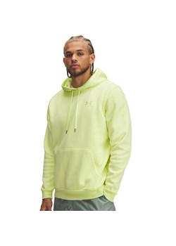 Męska bluza dresowa nierozpinana z kapturem Under Armour UA Icon Fleece Hoodie - żółta ze sklepu Sportstylestory.com w kategorii Bluzy męskie - zdjęcie 184195818