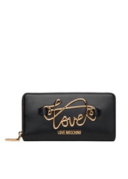 Duży Portfel Damski LOVE MOSCHINO JC5733PP0MKG0000 Czarny ze sklepu eobuwie.pl w kategorii Portfele damskie - zdjęcie 184196387