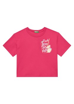 United Colors Of Benetton T-Shirt 35RYC10OZ Różowy Regular Fit ze sklepu MODIVO w kategorii Bluzki dziewczęce - zdjęcie 184197165