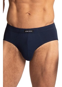 3-pack bawełniane slipy męskie plus size M-1071CL, Kolor granatowo-czarny, Rozmiar 3XL, LAMA ze sklepu Intymna w kategorii Majtki męskie - zdjęcie 184198828