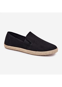 Boto Espadryle Tenisówki Męskie Z Eko Zamszu Czarne Lunaria ze sklepu ButyModne.pl w kategorii Trampki męskie - zdjęcie 184199249
