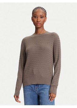 Tommy Hilfiger Sweter Fine WW0WW44993 Brązowy Regular Fit ze sklepu MODIVO w kategorii Swetry damskie - zdjęcie 184199638