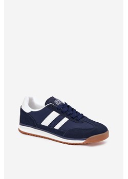 Męskie Sneakersy Buty Sportowe Granatowe Sivara ze sklepu ZAZOO w kategorii Buty sportowe męskie - zdjęcie 184200295