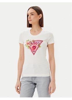 Guess T-Shirt W5GI10 J1314 Biały Slim Fit ze sklepu MODIVO w kategorii Bluzki damskie - zdjęcie 184200989