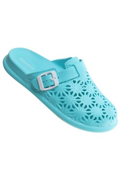 Klapki damskie Ażurowe buty na plażę Turkusowe /H2 17854 G008/ ze sklepu Pantofelek24.pl w kategorii Klapki damskie - zdjęcie 184201355