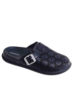 Klapki damskie Ażurowe buty na plażę Granatowe /H2 17854 G008/ ze sklepu Pantofelek24.pl w kategorii Klapki damskie - zdjęcie 184201366