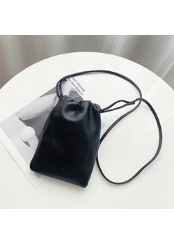 Miękka skórzana torebka na telefon - Czarny ze sklepu Intimica.pl w kategorii Torebki worki - zdjęcie 184202147