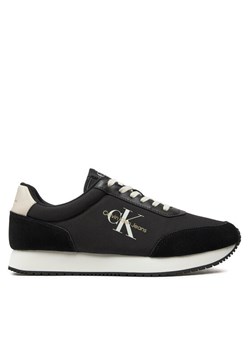 Calvin Klein Jeans Sneakersy Retro Runner Low Mix Mtl YM0YM01032 Czarny ze sklepu MODIVO w kategorii Buty sportowe męskie - zdjęcie 184203416