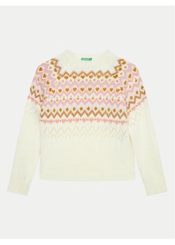 United Colors Of Benetton Sweter 1176Q107K Écru Regular Fit ze sklepu MODIVO w kategorii Swetry dziewczęce - zdjęcie 184203425