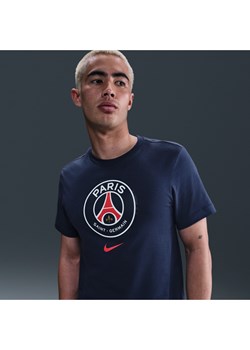 Męski T-shirt piłkarski Nike Paris Saint-Germain - Niebieski ze sklepu Nike poland w kategorii T-shirty męskie - zdjęcie 184204037