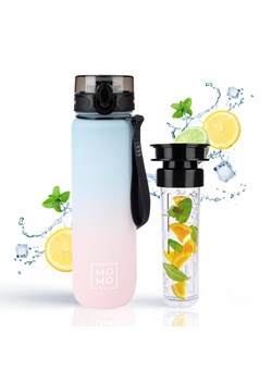 Butelka na wodę MOMO WAY niebiesko - różowa | idealna na podróż | BPA free | Tritan ze sklepu Sklep SOXO w kategorii Bidony i butelki - zdjęcie 184205105