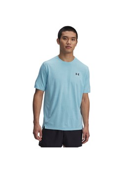 Męska koszulka treningowa Under Armour UA Tech Vent Geotessa SS - niebieska ze sklepu Sportstylestory.com w kategorii T-shirty męskie - zdjęcie 184205649